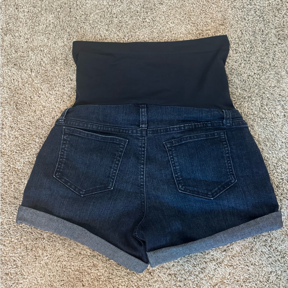 A-glow maternity jean shorts